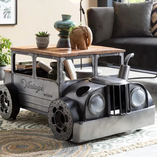 Solid Car Vintage Coffee Table | Recycled Wooden Furniture