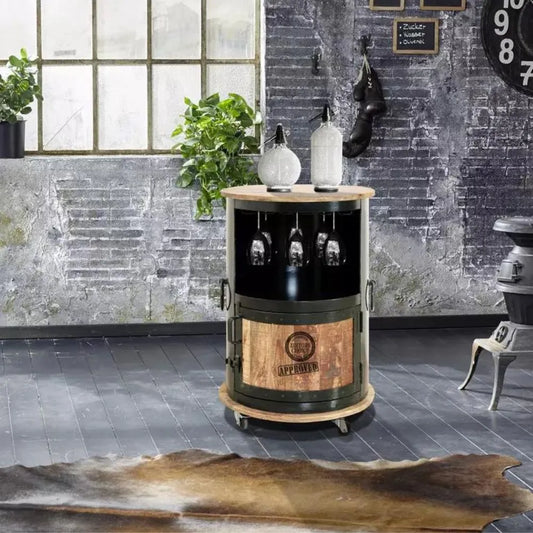 PRITI : Vintage Landscape BAR CART