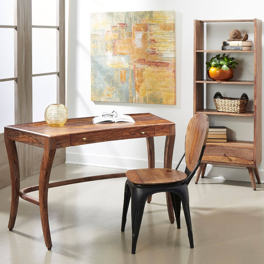 PRITI : Curved Sheesham The Vintage Vanity Office Table