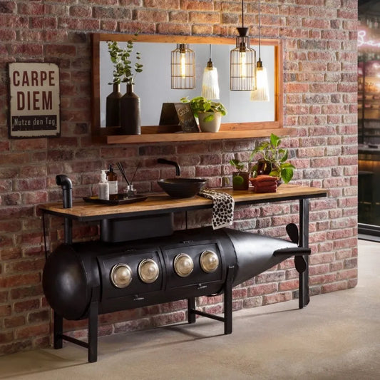 Submarine Washbasin | Recycled Furniture For Bar | Antique Furniture
