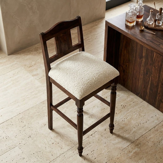 PRITI Sheesham Wood Bar Chair – Rosewood Finish