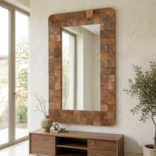 PRITI decorative wall mirror 144 × 91 cm for modern interiors