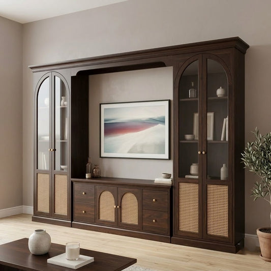 PRITI luxury wooden entertainment centre for living room