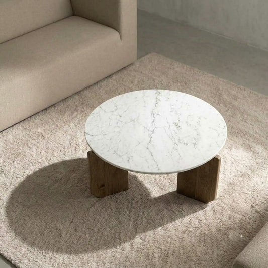 PRITI round coffee table for modern living room décor