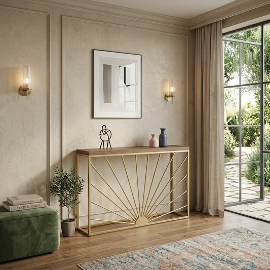 PRITI Metal Console Table