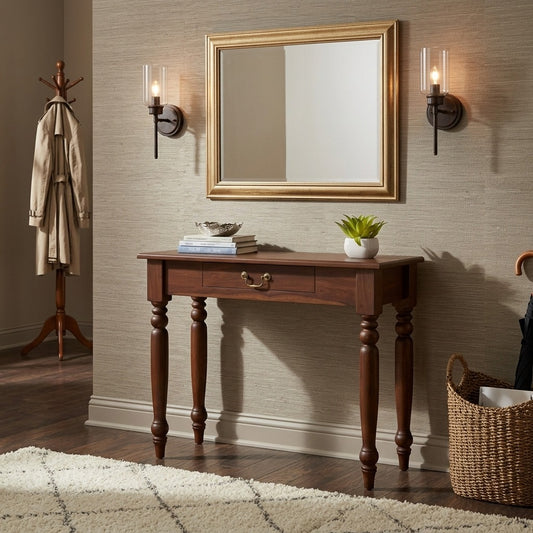 PRITI Solid Wood One Drawer Console Table