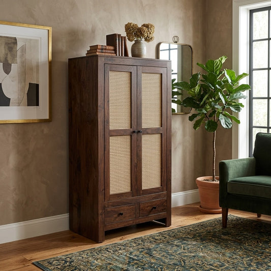 PRITI 2 door Sheesham wood wardrobe