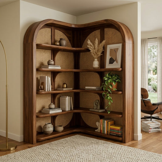 PRITI Sheesham Wood Ladder Book Shelf (Honey Finish)