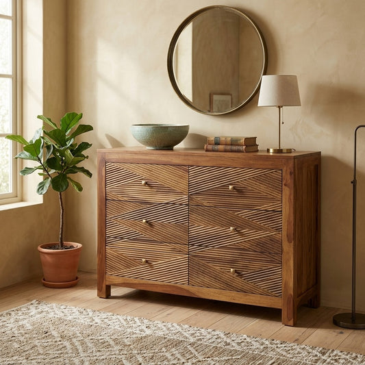 PRITI sheesham wood chest of drawers