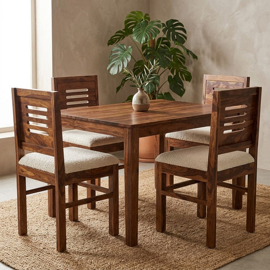 PRITI 4 Seater dining table made of solid sheesham wood