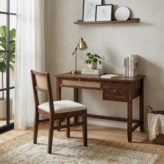 PRITI Sheesham Wood Study Table and Chair Set for Students | Kids | Adults