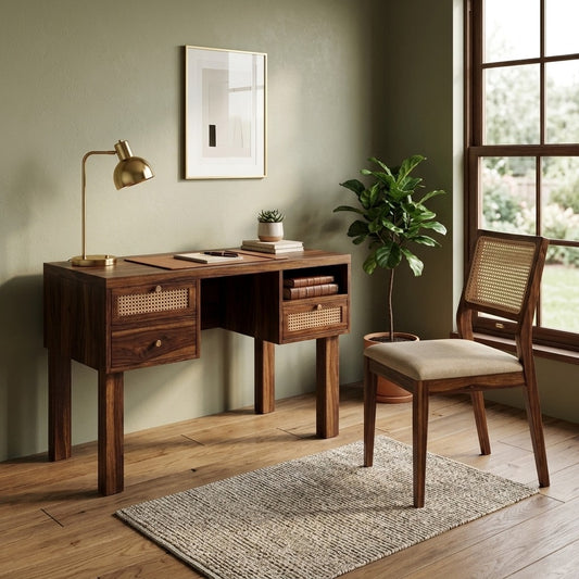 PRITI Sheesham Wood Study Table and Chair Set for Students | Kids | Adults