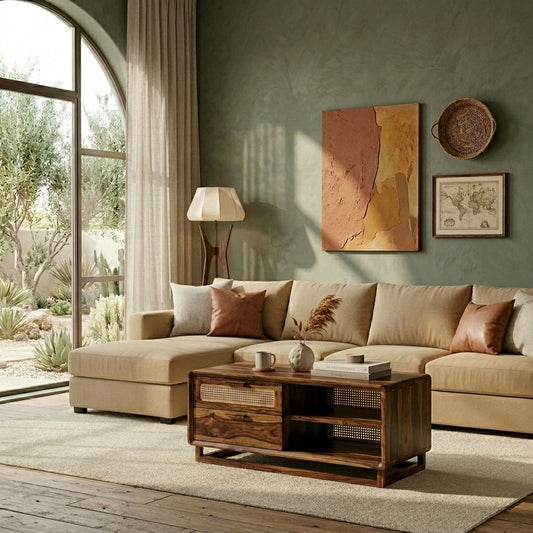 PRITI Solid Wood Coffee Table for Living Room