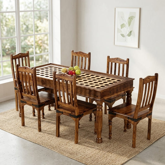 PRITI : Verona Solid Wood Dining Table