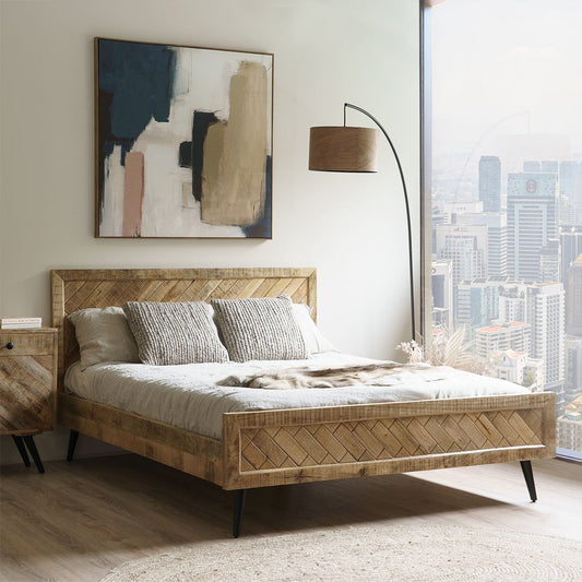 PRITI Urban Industrial Light Bed Frame