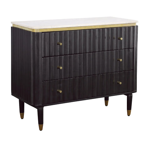 Carlyle Black Gold 3 Drawer Chest