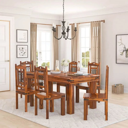 PRITI : San Juan Classic Transitional Dining Room Table and Chair Set