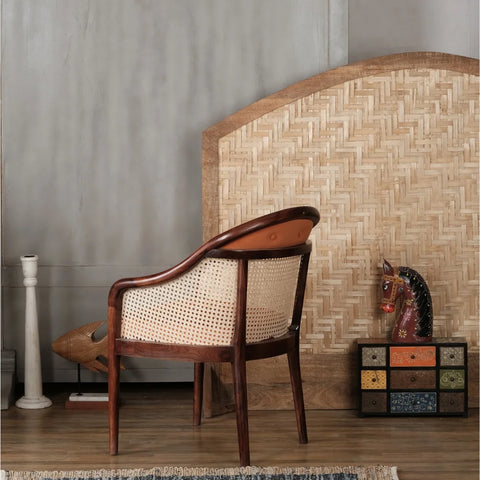 Laviana Royal Orange Solid Wood Chair