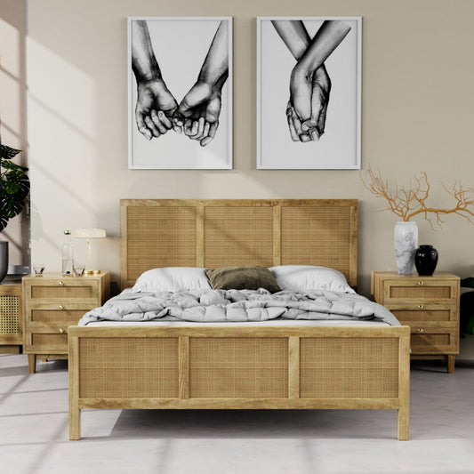 Priti : Glamping Rattan Queen Bed