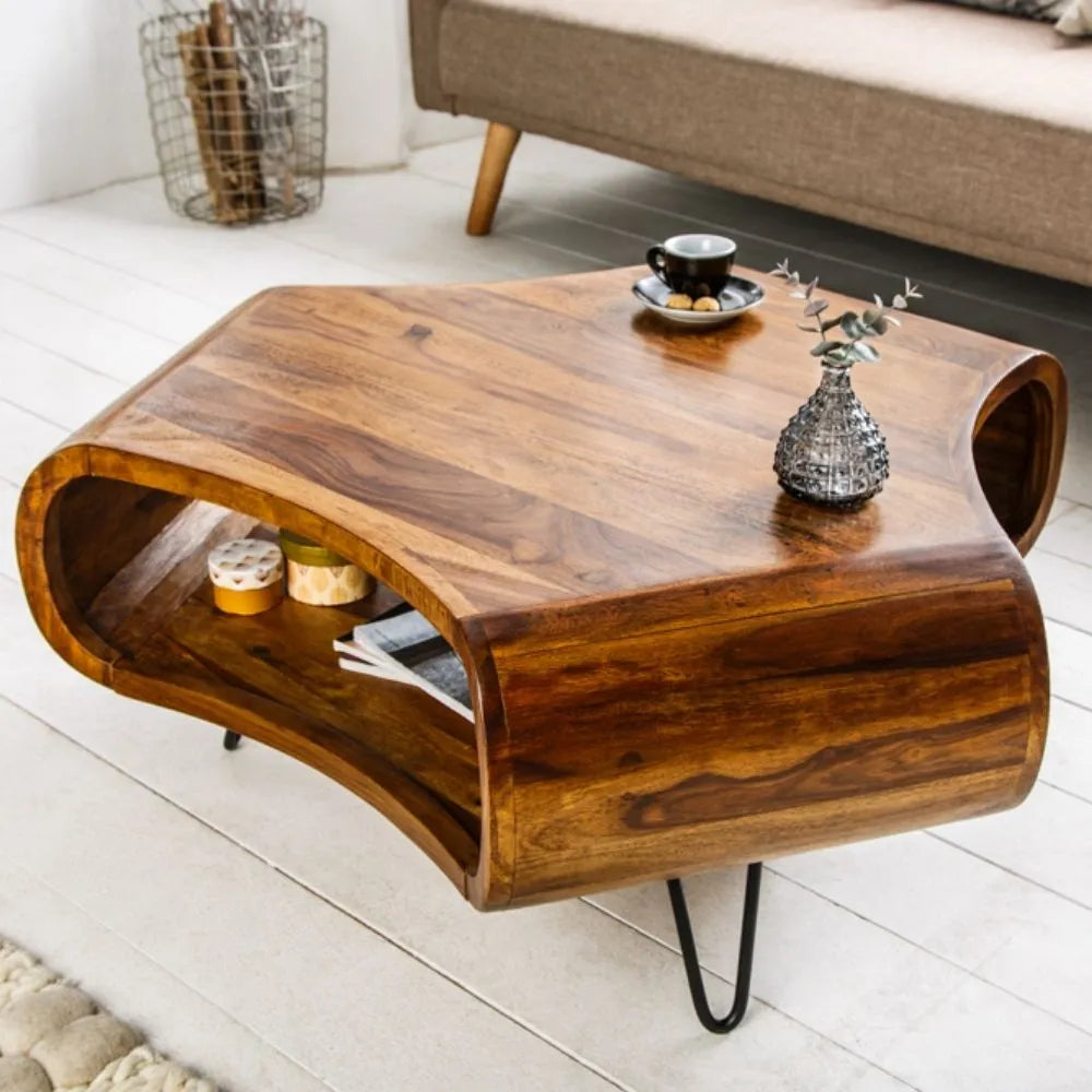 Retro Sturdy Wooden Coffee Table