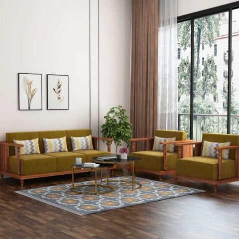 Priti : Brescia Wooden Sofa Set