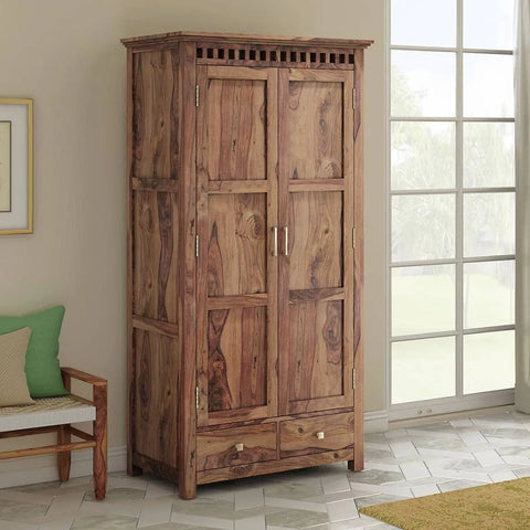 Venus Solid Wood 2 Door Wardrobe
