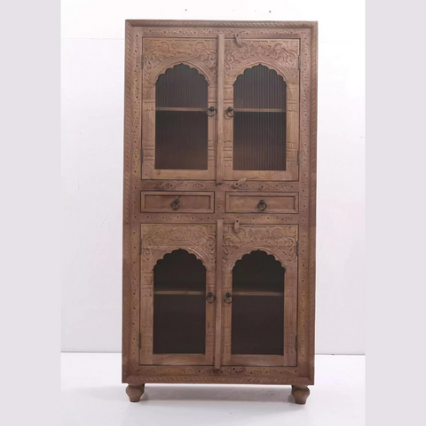 Eagle Wooden Carved Vintage Display Cabinet