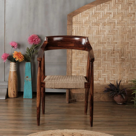 Arnedo Solid Wood Rope Chair