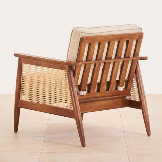 PRITI Cane Connection Fabric Chair