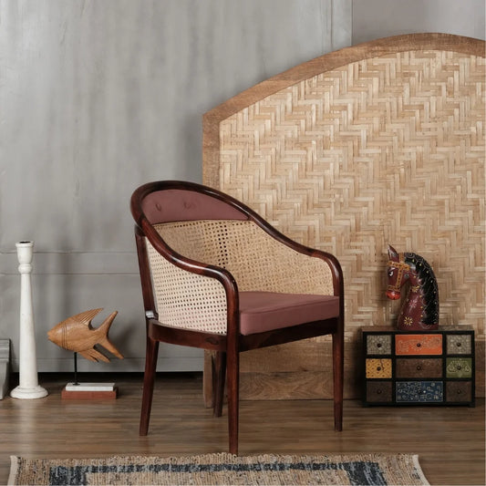 Laviana Royal Pink Solid Wood Chair