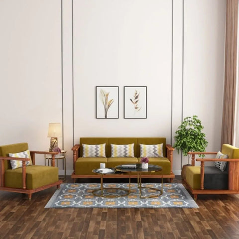 Priti : Brescia Wooden Sofa Set