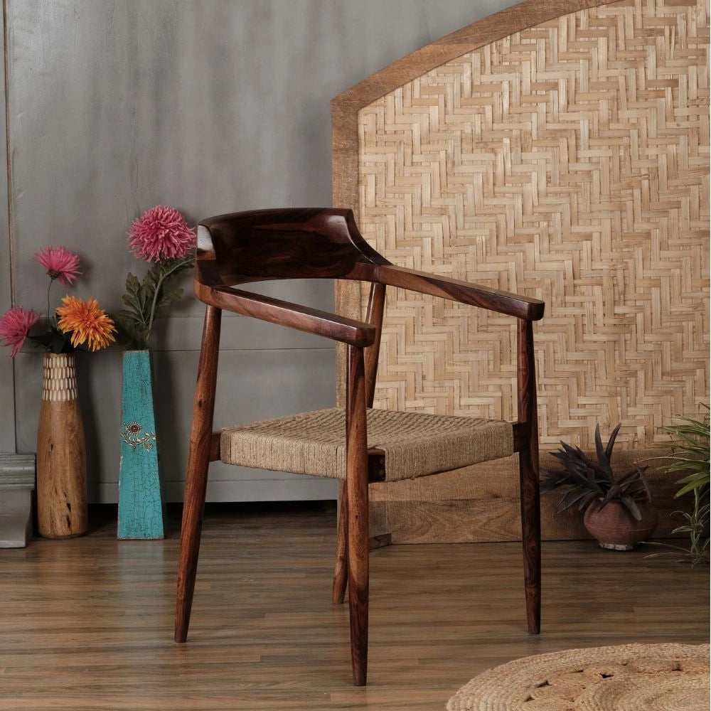 Arnedo Solid Wood Rope Chair