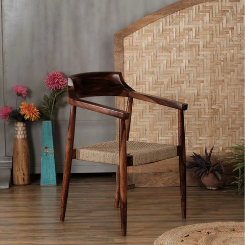 Arnedo Solid Wood Rope Chair