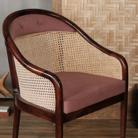 Laviana Royal Pink Solid Wood Chair