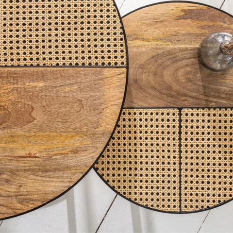 Stella Round Wooden Nesting Coffee Table