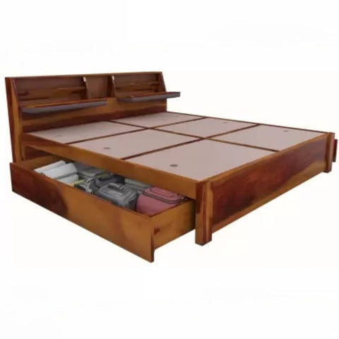 PRITI :Grenoble Solid Wood Queen Storage Bed