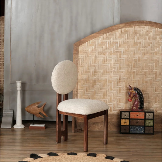 Valderas Solid Wood Boucle Chair