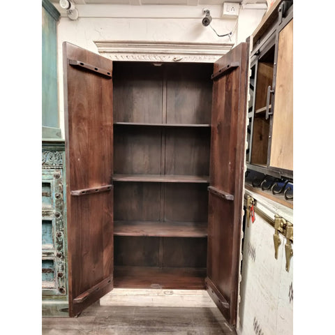 Wooden White Distress Finish Cabinet