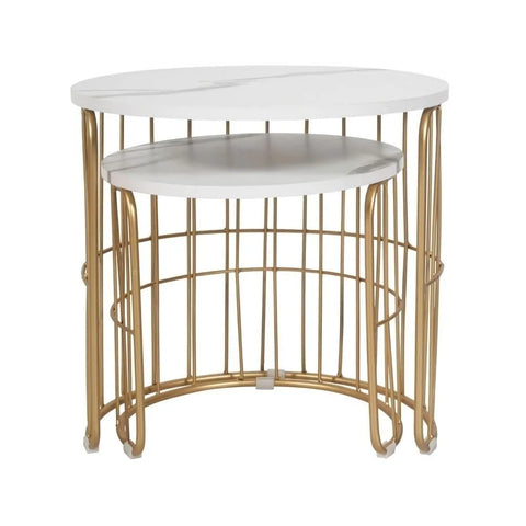 Trent Marble Finish Nesting Coffee Table