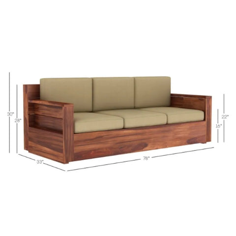 Priti : Venus 3+1+1 Seater Wooden Sofa Set