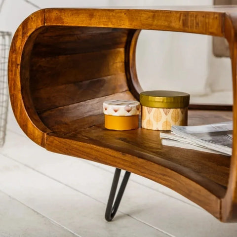 Retro Sturdy Wooden Coffee Table