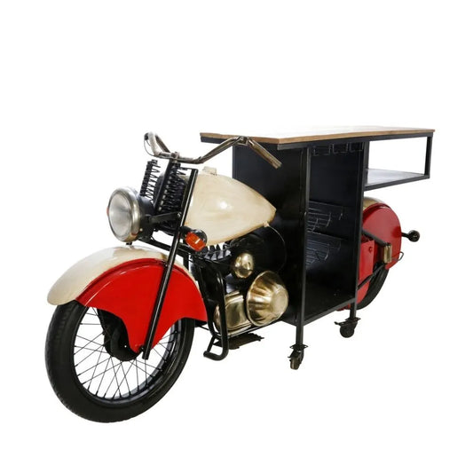 Motorcycle Wine Rack Reclaimed Wooden Furniture | Bar Furniture