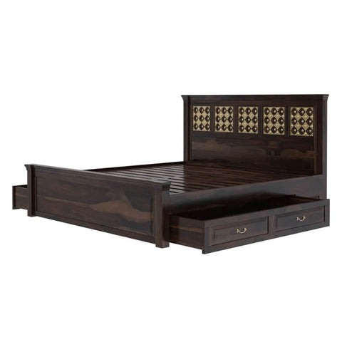 Priti : Diamond Empire Solid Wood Storage Platform Captains Bed
