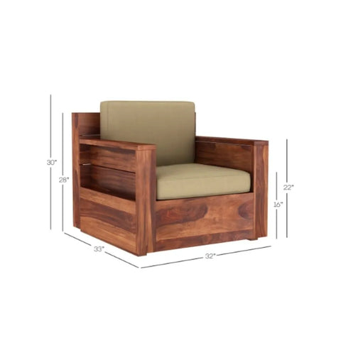Priti : Venus 3+1+1 Seater Wooden Sofa Set