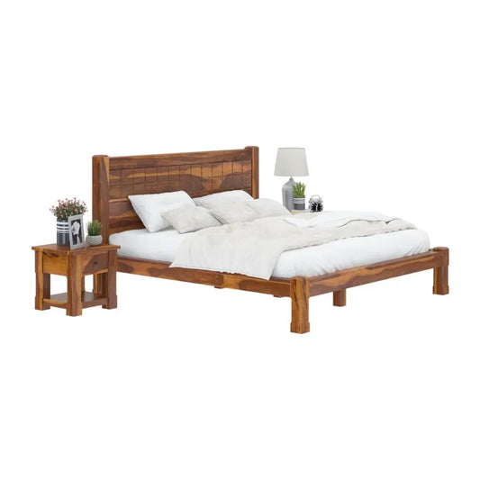 Priti : Austin Solid Wood Platform Bed