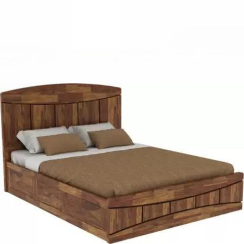 PRITI :Finistère Solid Wood Queen Bed