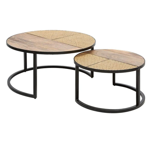 Stella Round Wooden Nesting Coffee Table