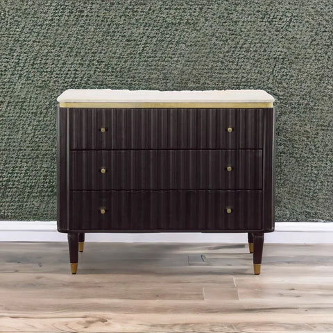 Carlyle Black Gold 3 Drawer Chest