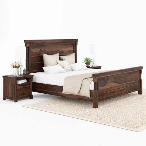 Nantes Solid Wood King Size Bed