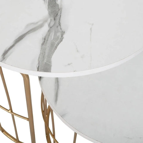 Trent Marble Finish Nesting Coffee Table